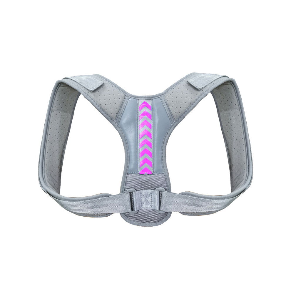 Maxpower Grey/Pink (L, Pink) Back Posture Corrector Anti-Camel Correction Belt Sitting Posture Correction