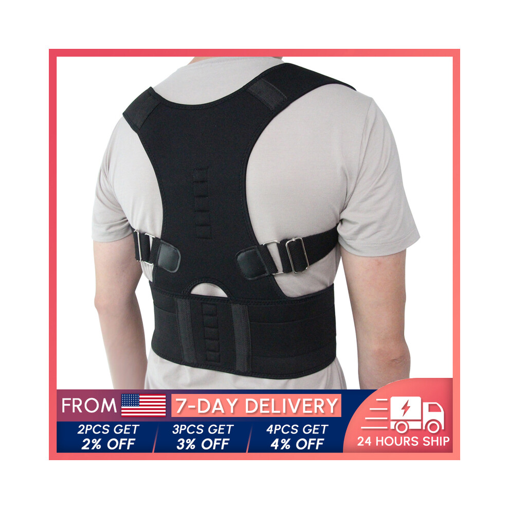 Maxpower (Nude) New Male Female Adjustable Magnetic Posture Corrector Corset Back Brace