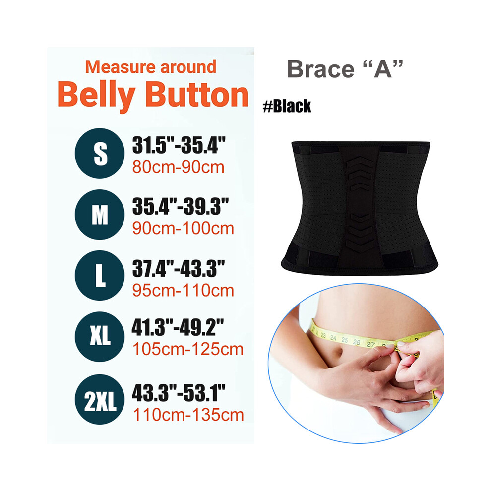 Maxpower (L, Black) Back Brace Immediate Relief From Back Pain, Herniated Disc, Sciatica,