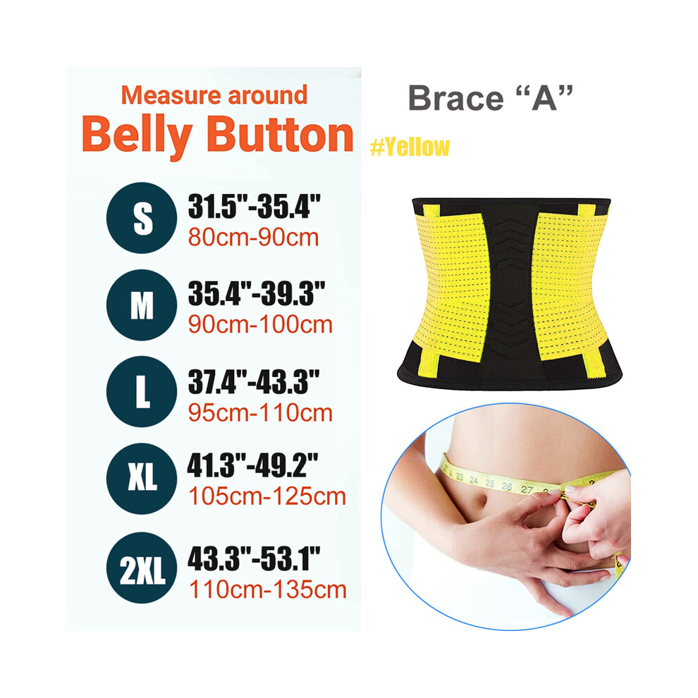 Photos - Braces / Splint / Support MAXPOWER  Back Brace Immediate Relief from Back Pain, Herniated Disc, Sciatica, (S, YELLOW)