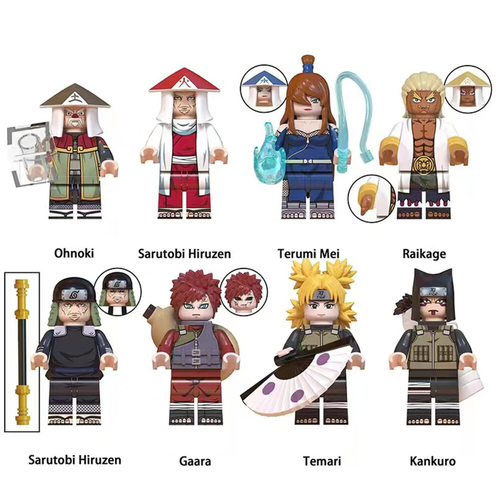 (8PCS-I) Naruto Minifigures Kid's Toys Fit Lego