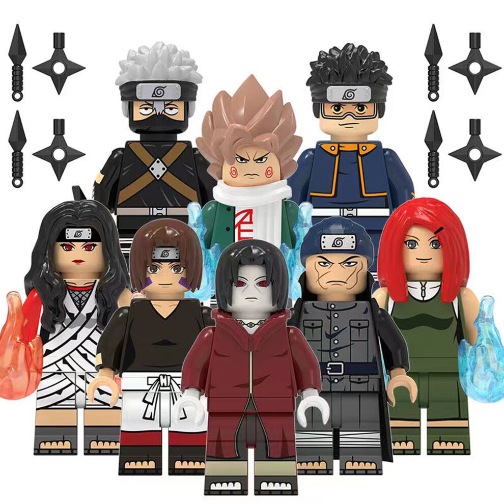 (8PCS-M) Naruto Minifigures Kid's Toys Fit Lego