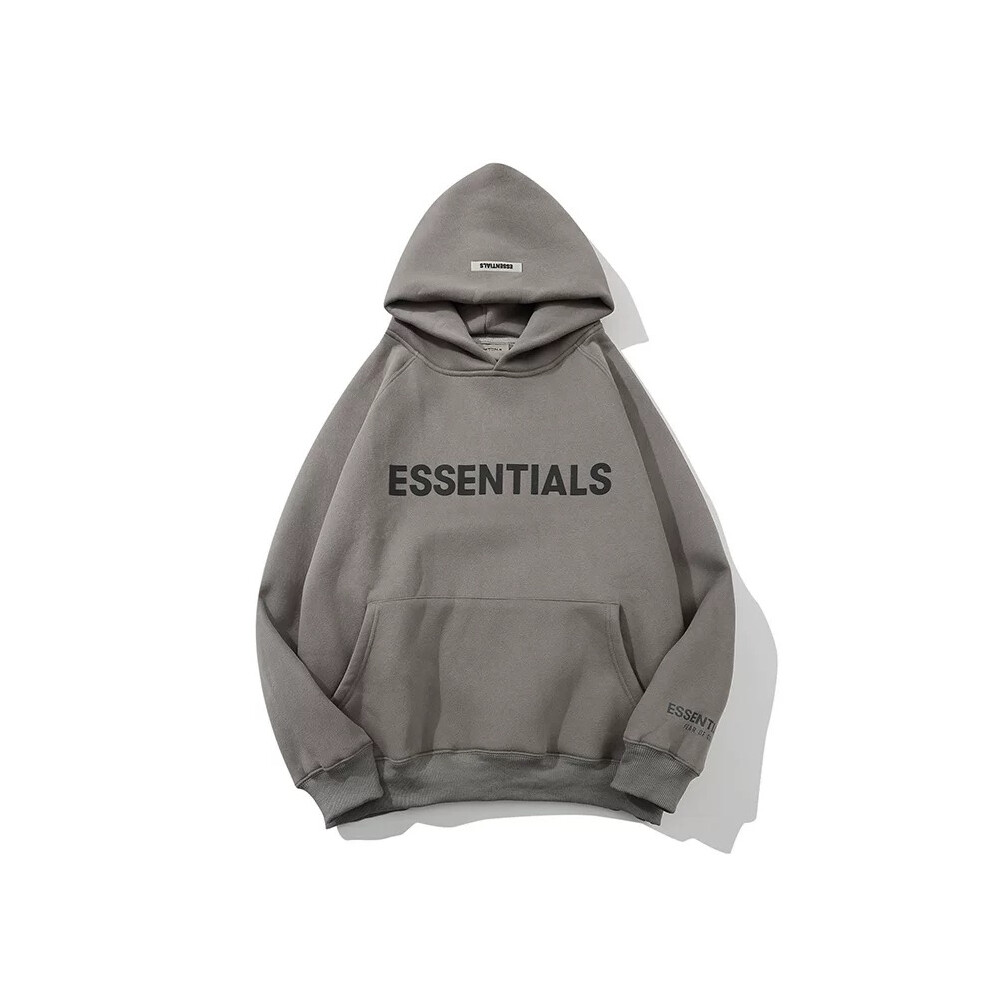 (grey, S) Fear Of God Essentials Hoodie Fog Coat Sweater