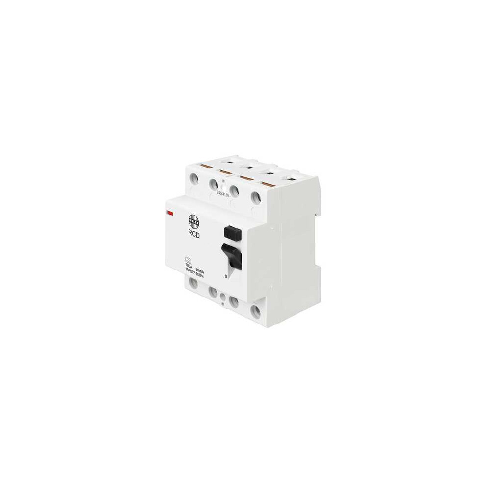 Wylex 100A 30mA four pole RCD Type A, WRDS100/4