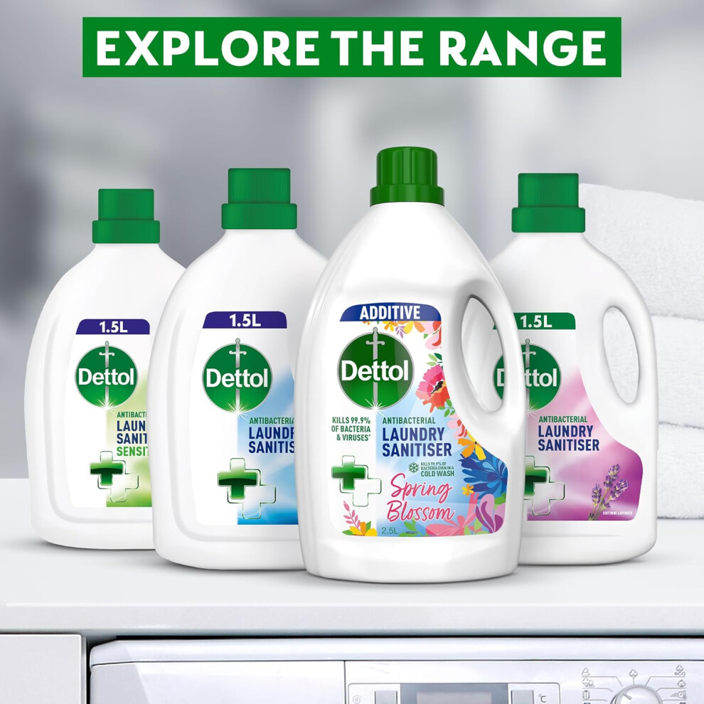 Dettol Laundry Sanitiser,Fresh Cotton Fragrance, Multipack of 4 X 1.5L