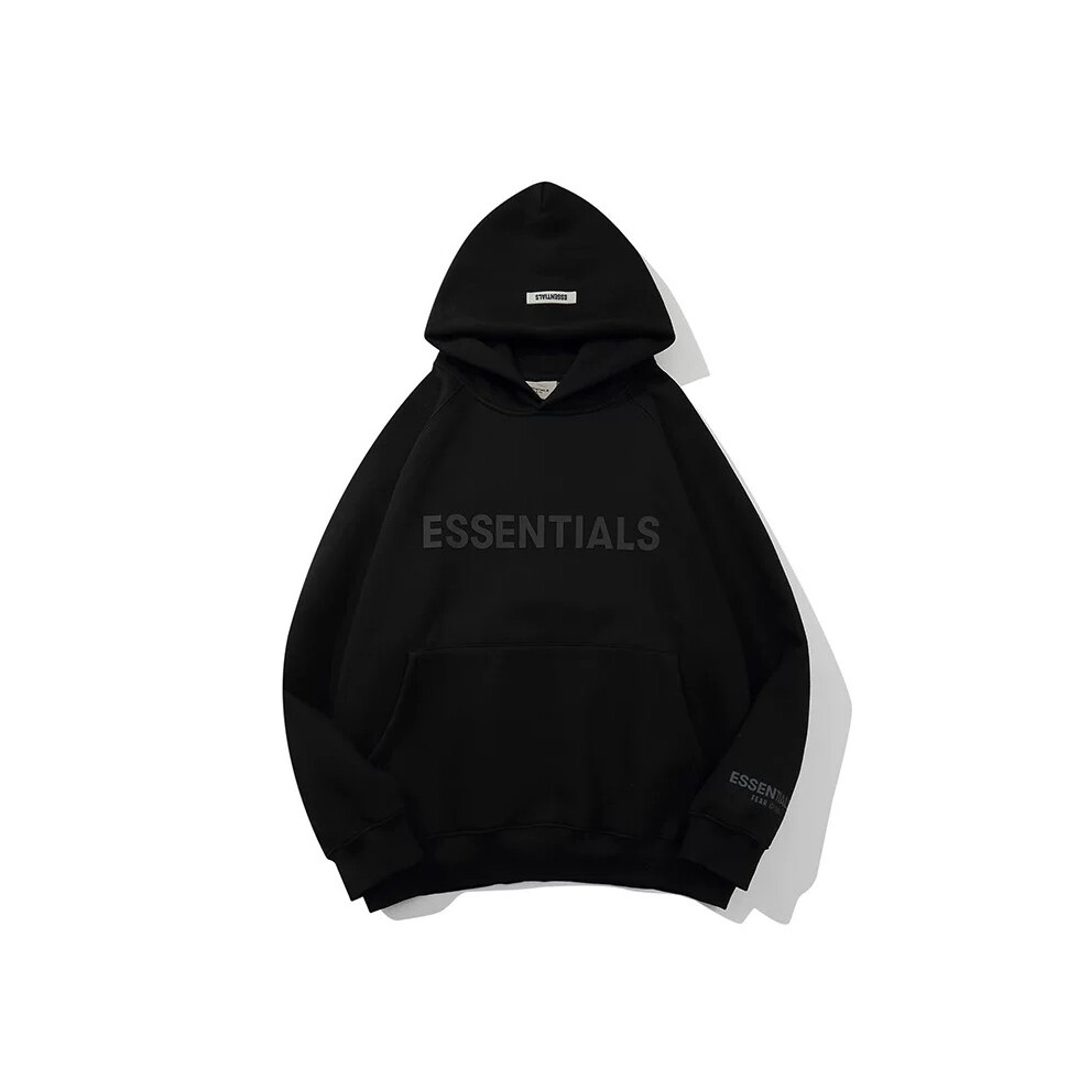 (black, 3XL) Fear Of God Essentials Hoodie Fog Coat Sweater