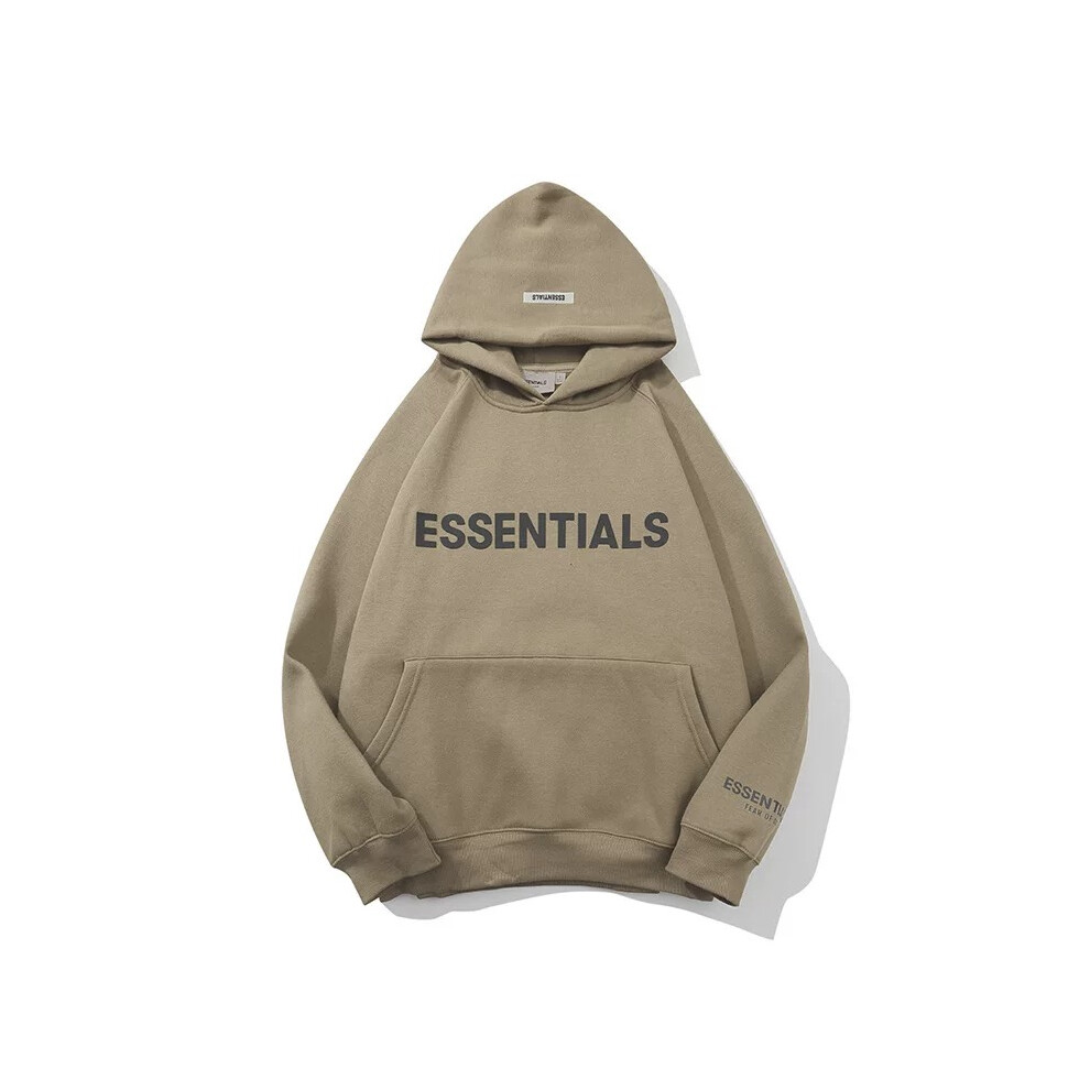 (khaki, S) Fear Of God Essentials Hoodie Fog Coat Sweater