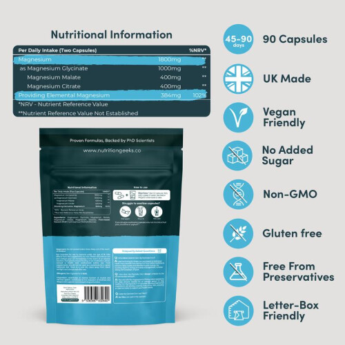 Magnesium Glycinate | 3-in-1 Formula | Relax & Sleep Support 2
