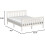 Aspire Beds Atlantic Wood White Shaker Bed Frame with White Highlights, Double 5