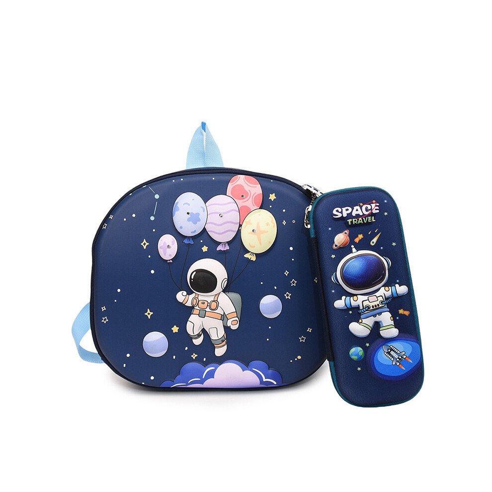(Dark Blue, 28725cm) Stylish And Durable Eva Cartoon Astronaut Kids Backpack For Preschool Boys And Girls-image-OPC-PFFTTR5-NEW