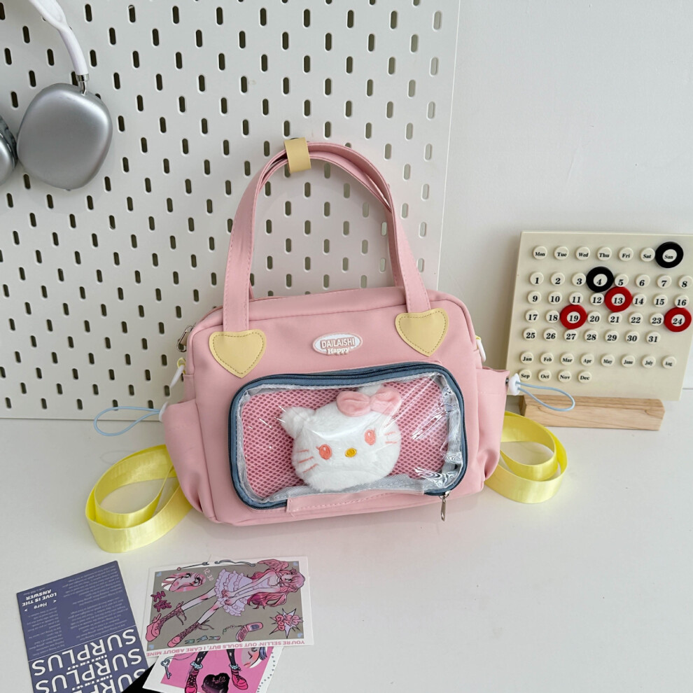 (Pink, With Pendant) Adorable Trendy Dual Shoulder Backpack For Women Great For Casual Outfits And Fashionforward Styling-image-OPC-PFFTVDH-NEW