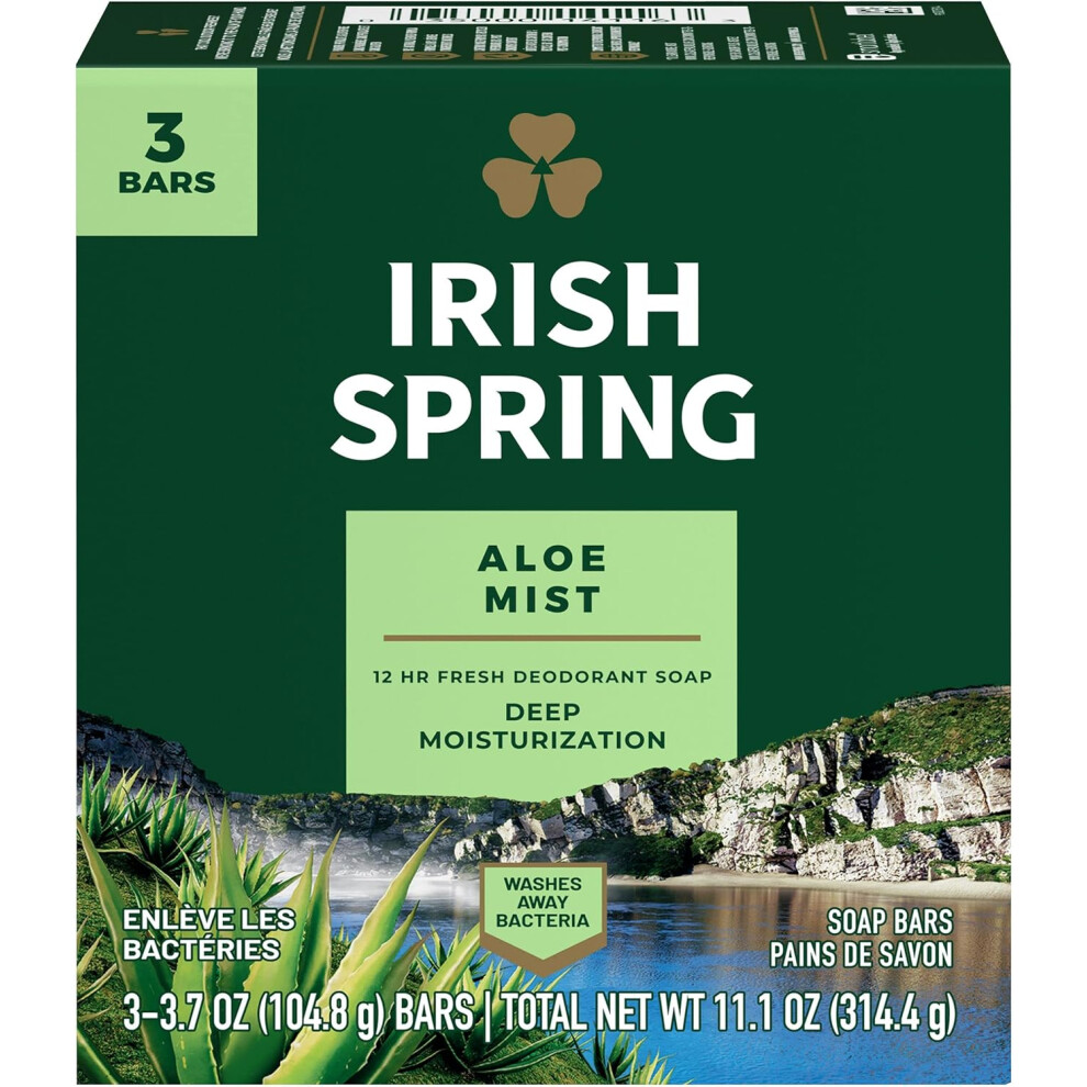 ÂIrish Spring Aloe Deodorant Soap Irish Spring 3 X 4 Oz Deodorant For Unisex