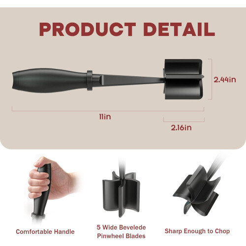 Meat Chopper for Hamburger, Premium Heat Resistant Masher 1