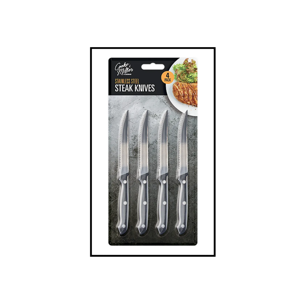 4 x Steak Knife Set Dishwasher Safe Steak Knives Stainless Knives