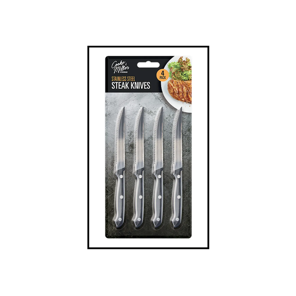 Baahousehold 4 X Steak Knife Set Dishwasher Safe Steak Knives Stainless Knives