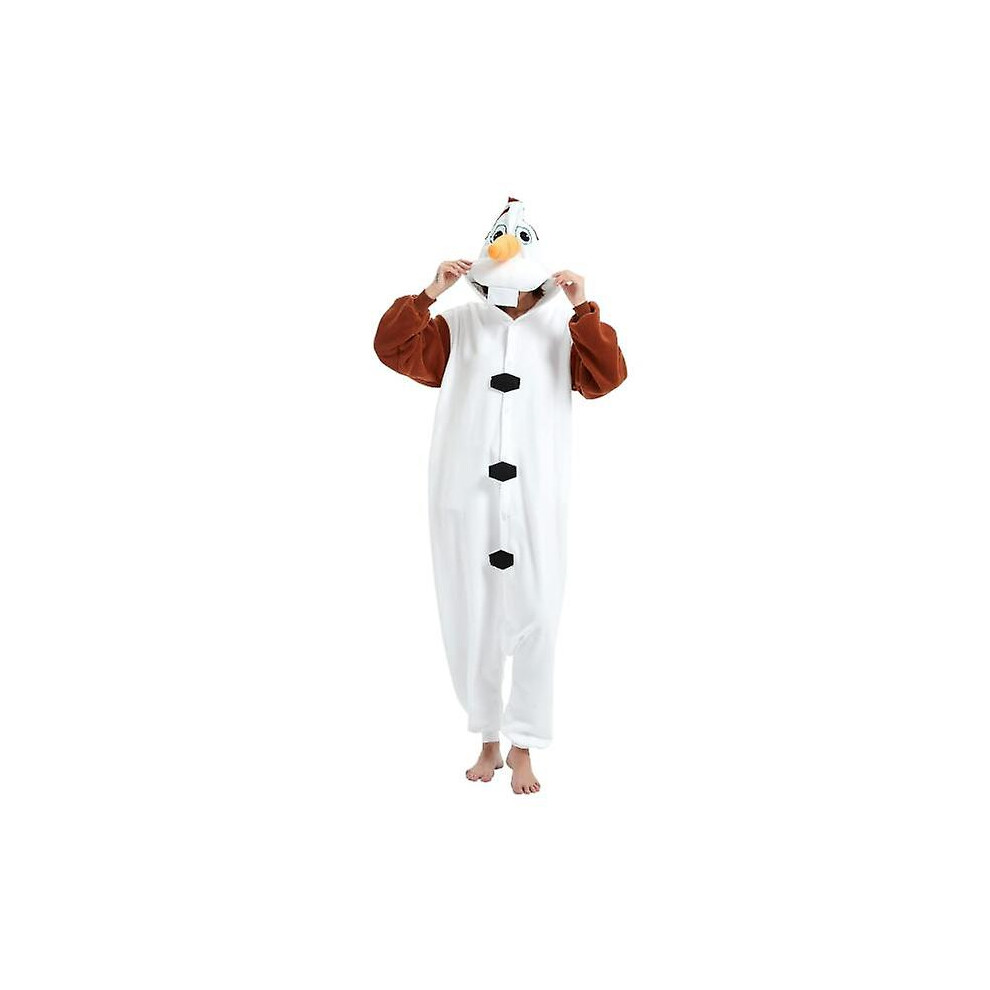 (Olaf, XL) Unisex Adult Onesie Pajamas Animal One Piece Halloween Costume Christmas Sleepwear Jumpsuit