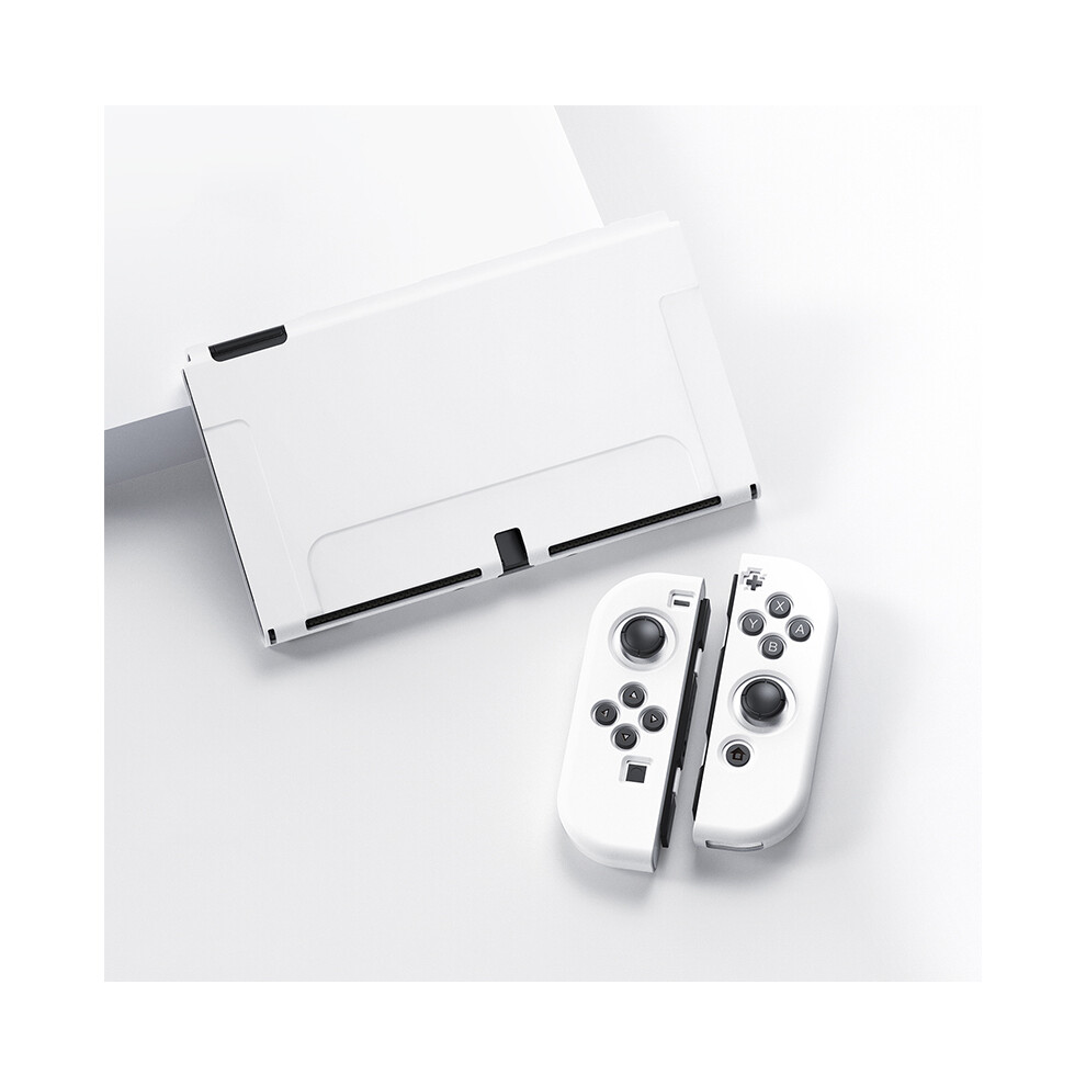 (White) Fundas Carcasa For Nintendo Switch Oled Swich Swith Joy Con Joycon Accessories White 9369862646940