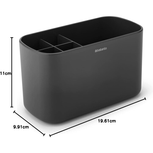 Brabantia Brabantia ReNew Bathroom Caddy (Dark Grey) - Compartments for Toothbrushes, 1