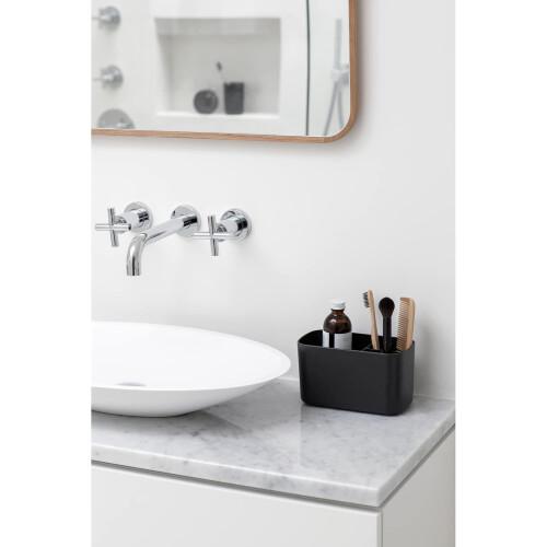 Brabantia Brabantia ReNew Bathroom Caddy (Dark Grey) - Compartments for Toothbrushes, 2