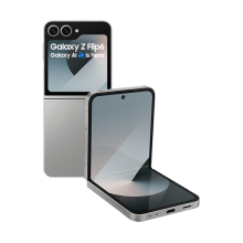 Brand New Samsung Galaxy Z Flip6 Silver Shadow, 256GB - Refurbished