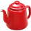 VG® Enamel Teapot with Handle & Lid, 1.3L, Induction Safe, Red 1