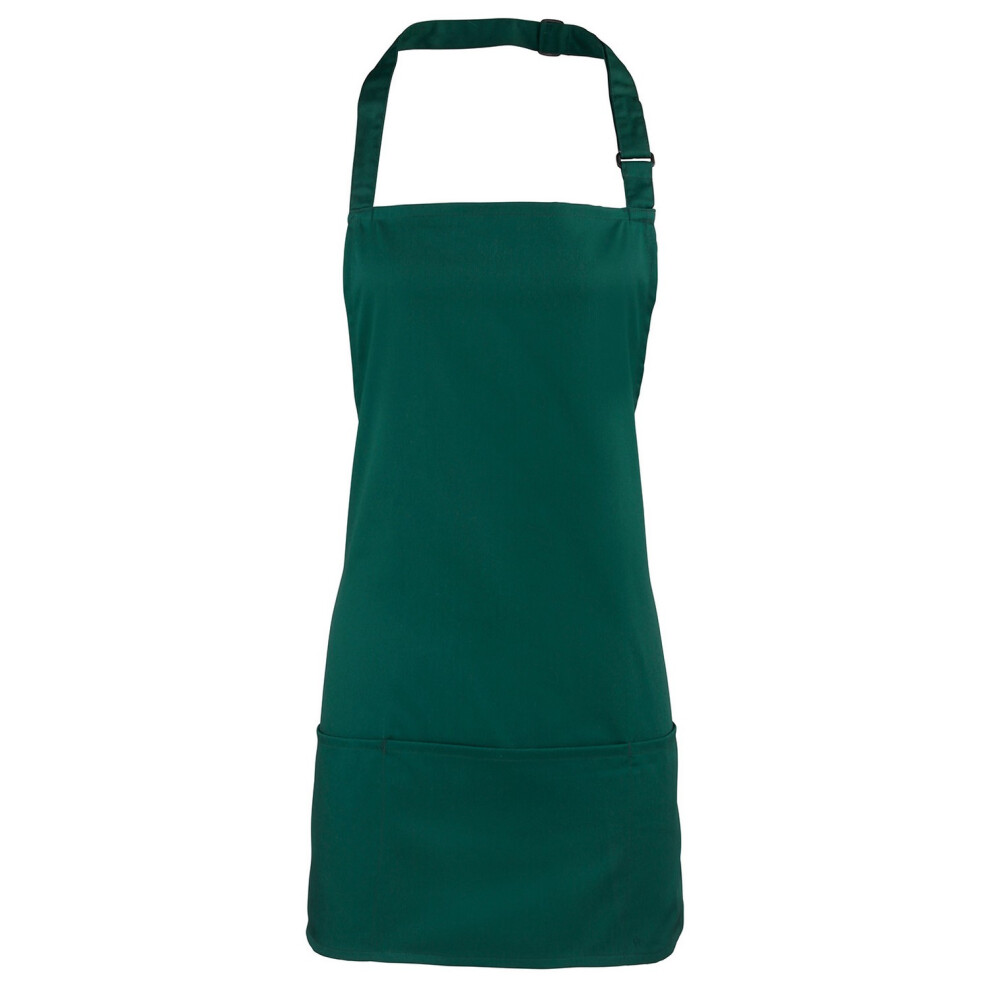 (One Size, Bottle Green) Premier Colours 2 in 1 Full Apron