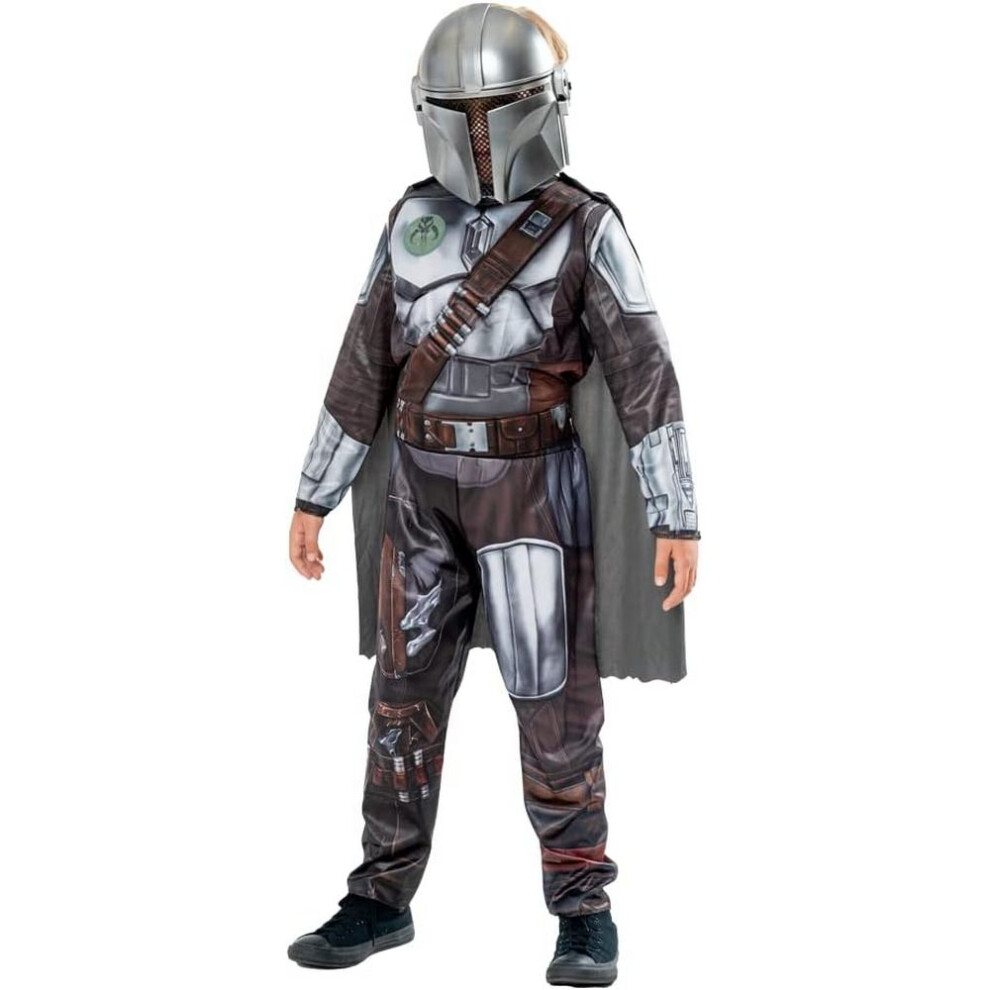 (7-8 Years, Brown/Silver) Rubies Boys Star Wars: The Mandalorian Costume