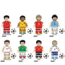 (8PCS-B) Sports Figures Football Players with Football Assembled Building Blocks Toy Christmas Birthday Gifts
