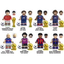 (8PCS-F) Sports Figures Football Players with Football Assembled Building Blocks Toy Christmas Birthday Gifts