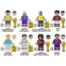 (8PCS-H) Sports Figures Football Players with Football Assembled Building Blocks Toy Christmas Birthday Gifts