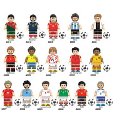 (16PCS) Sports Figures Football Players with Football Assembled Building Blocks Toy Christmas Birthday Gifts