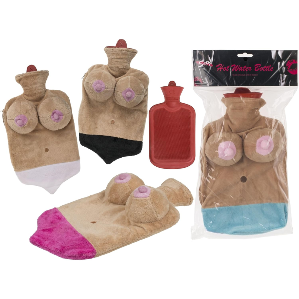 Lnd Gifts Boobs Hot Water Bottle - Novelty Xmas Gift For Him Her Secret Santa