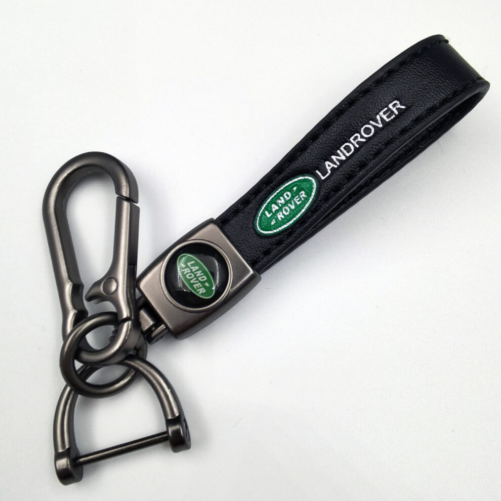 (For Land Rover) 1Pc Car Keychain Leather Metal Key Accessories
