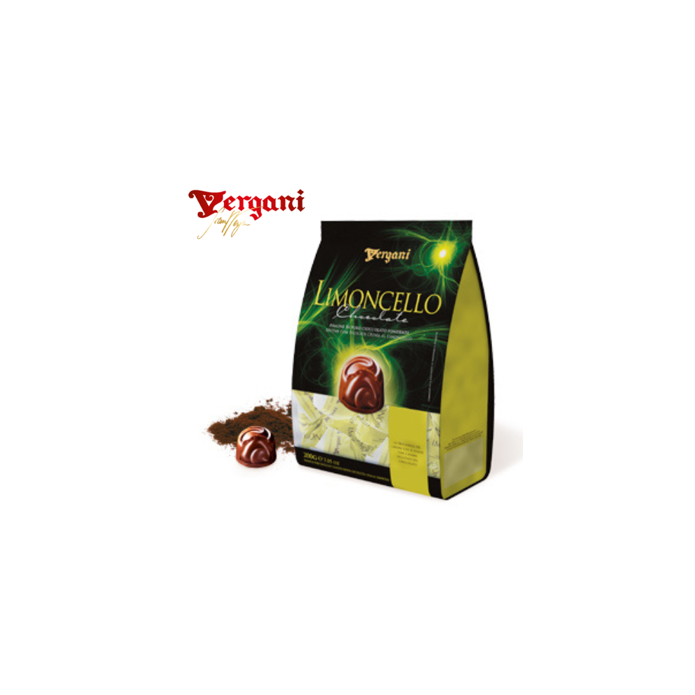 Vergani Dark Chocolates Pralines with Limoncello Cream 100g