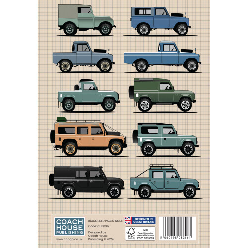 Land Rover Hardcover Notebook (A5 120 Lined Pages) 2