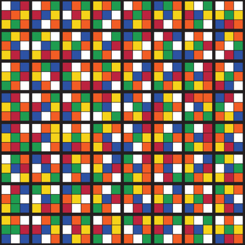 Cube Puzzle Greetings Card (150x150 Blank) 1