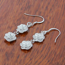 (22) 925 Sterling Silver Simple Fashion Jewelry Womens Earrings