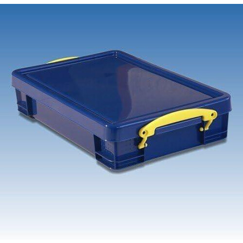 Really Useful Really Useful Box 4-Litres A4 Opaque Blue Storage Boxes - Lockable Lid 1