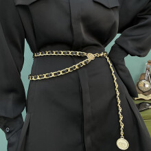 Waist Fashionable Timeless Chain Belt For Women In Chic Black And Gold Complements Any Attire