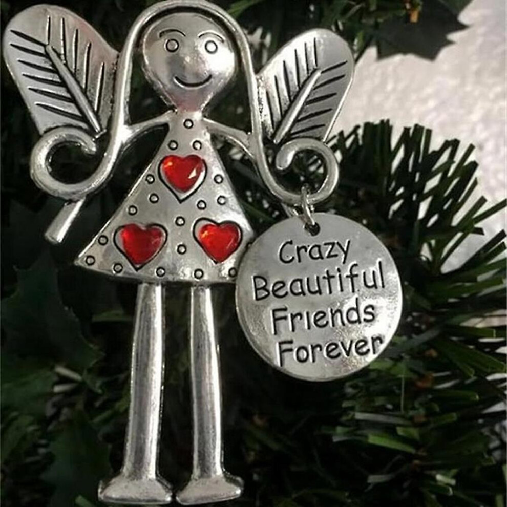 (color01) Crazy Beautiful Friends Forever-angel Ornament,friend Christmas Angel Ornament