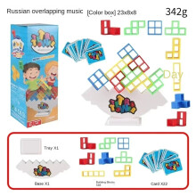 Team Tower Game for Kids and Adults, Stacking Blocks Balance Game, Stacking Block Puzzle Toy Fun Family Party