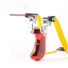 (Red) Outdoor Hunting Catapult With Flat Rubber Band, Outdoor Game, Ing Shot Set