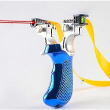 (Bule Set D) Outdoor Hunting Catapult With Flat Rubber Band, Outdoor Game, Ing Shot Set