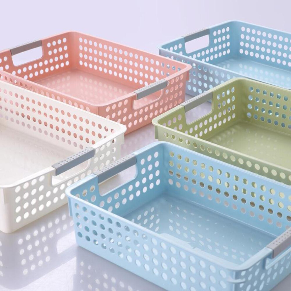 (Green) Foldable Plastic Box Cosmetic and Cosmetic Storage Basket Table Stand Home Use Clothes and Food Storage Basket Storage Box