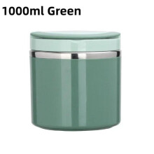 (green) 1000ml Food Thermal Jar Insulated Soup Cup Thermos Containers Stainless Steel Lunch Box Thermo Keep Hot for School Children
