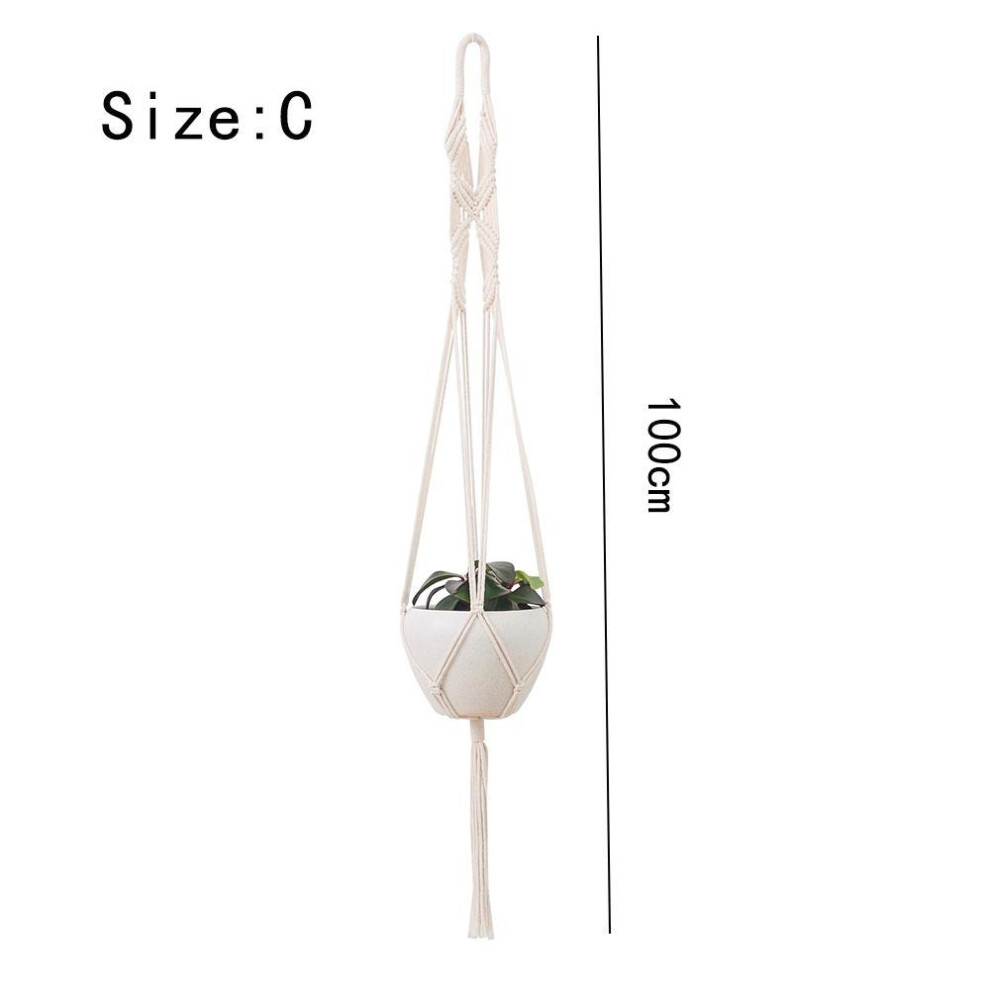 Macrame Plant Hanger Baskets Flower Pots Holder Balcony Wall Hanging Planter Decor Knotted Lifting Rope Home Garden Supplies