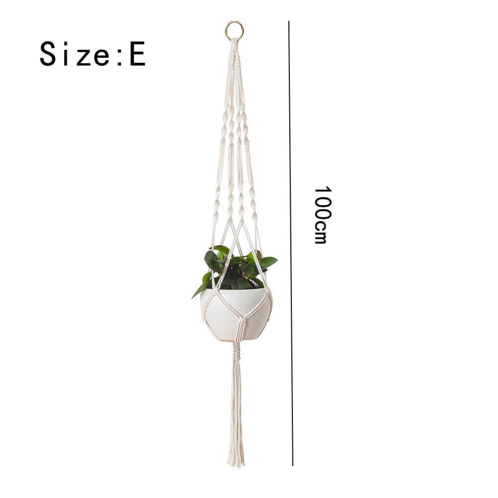 Macrame Plant Hanger Baskets Flower Pots Holder Balcony Wall Hanging Planter Decor Knotted Lifting Rope Home Garden Supplies