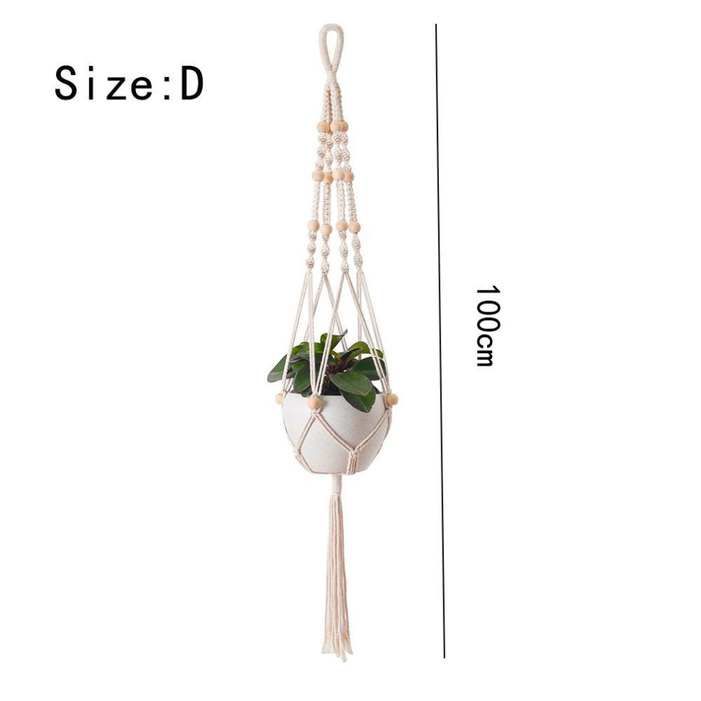 Macrame Plant Hanger Baskets Flower Pots Holder Balcony Wall Hanging Planter Decor Knotted Lifting Rope Home Garden Supplies