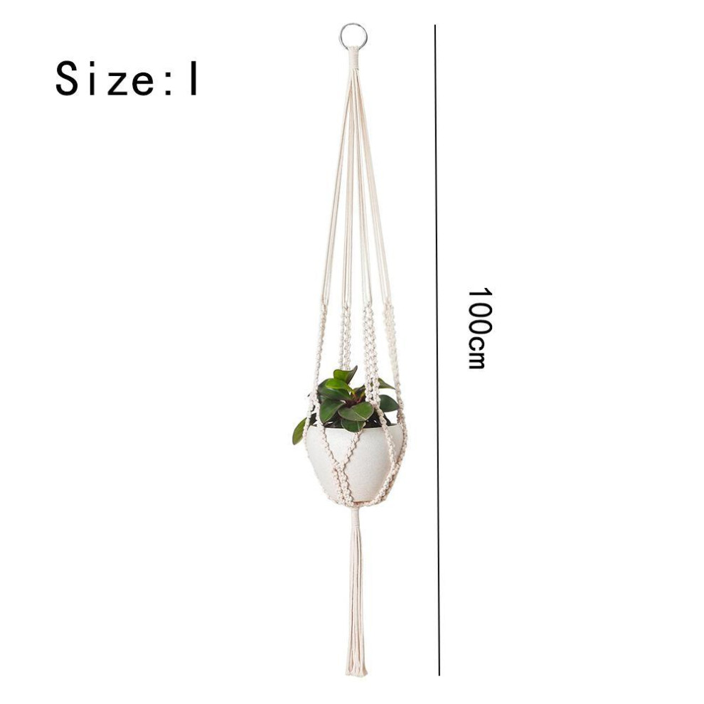 Macrame Plant Hanger Baskets Flower Pots Holder Balcony Wall Hanging Planter Decor Knotted Lifting Rope Home Garden Supplies