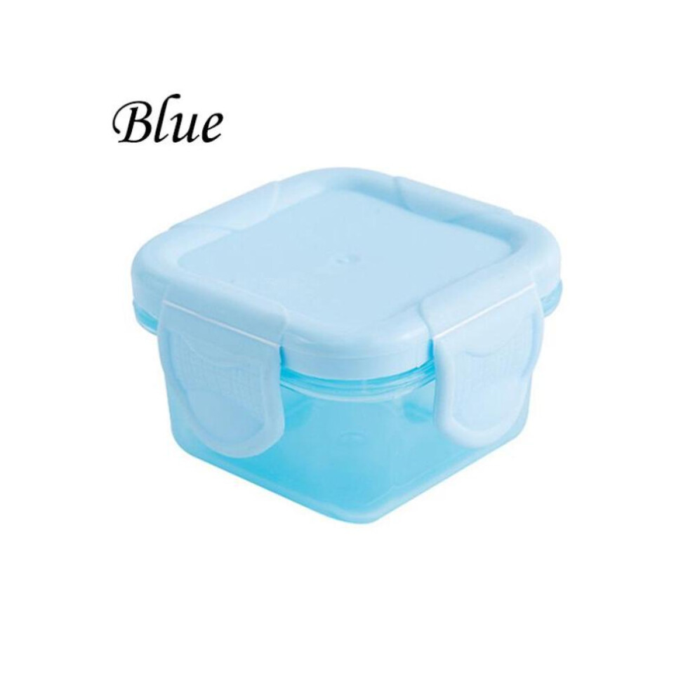 (blue) Food Storage Container Small Plastic Moisture-proof Containers Mini Kitchen Storage Box With Leakproof Lid Kitchen Accessories